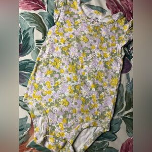 Yellow and Purple Carter’s Floral Baby Onesie